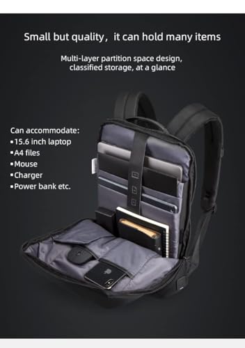 Kingsons 15.6 Inch Laptop Backpack Business for Men/Women,Travel Anti-Theft Slim Backpack with USB Charging Port and RFID Pocket Lightweight School Computer Bookbag Large Capacity Water Resistant - color: Ks3210w