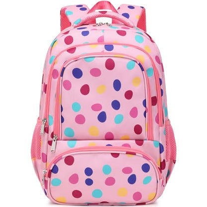 abshoo Lightweight Kids Backpack For School Girls Elementary Kindergarten Bookbag School Bags (Colourful Polka Dots) - color: Colourful Polka Dots