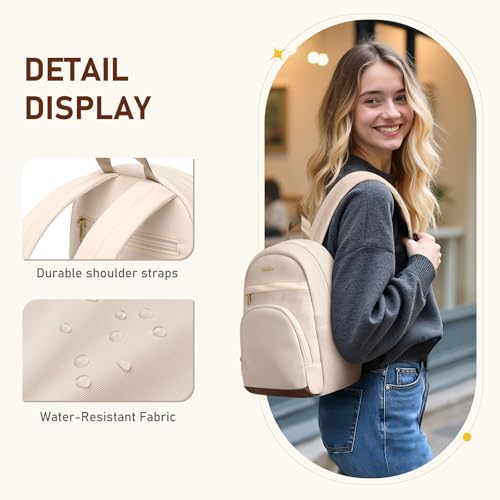 TENSTAR Mini Backpack for Women Stylish Convertible Back Pack Purse, Light Weight Daypack Purses Daily Backpack Cute Bookbag for College Travel, Apricot - color: Apricot