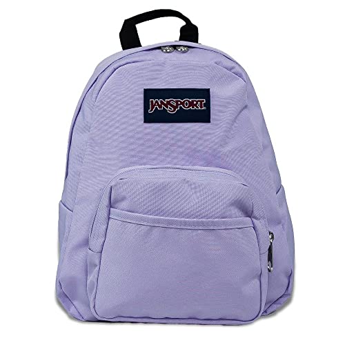 JanSport Half Pint Mini Backpack, 10.2 L - Durable Mini Bag Purse with Adjustable Shoulder Straps, Single Main Compartment, Zippered Stash Pocket, Pastel Lilac - color: Pastel Lilac