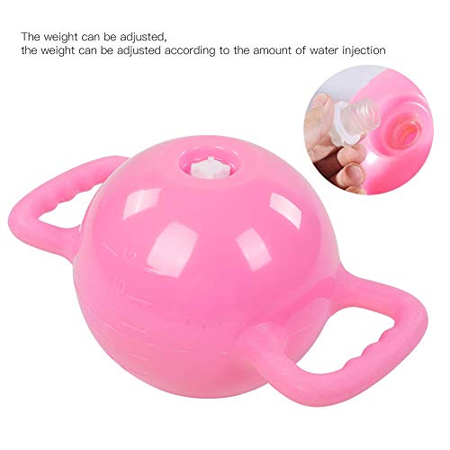 Water Filled Kettlebells, Adjustable Weight Fitness Equipment, Eco-Friendly PVC Kettlebell with Non-Slip Handle for Home Yoga Pilates Full Body Workout, 1.2-12 lb (Pink)