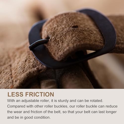 uxcell Metal Roller Buckle, Single Prong Belt Buckle Square Center Bar Buckles for Leather - color: Bronze, size: 0.98 Inch