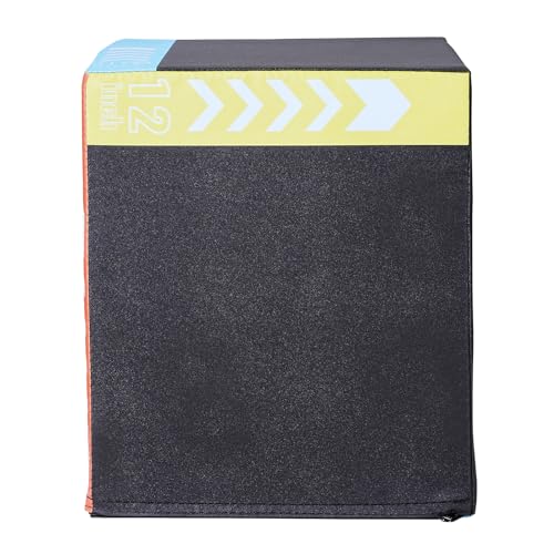 VEVOR 3 in 1 Plyometric Jump Box, Cotton Plyo Box, Platform & Jumping Agility Box, Anti-Slip Fitness Exercise Step Up Box for Home Gym Training, Conditioning Strength Training, Multiple Sizes, Black - size: 16"x14"x12"