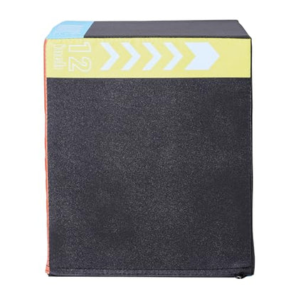 VEVOR 3 in 1 Plyometric Jump Box, Cotton Plyo Box, Platform & Jumping Agility Box, Anti-Slip Fitness Exercise Step Up Box for Home Gym Training, Conditioning Strength Training, Multiple Sizes, Black - size: 16"x14"x12"
