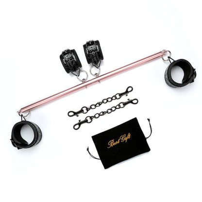 2026 Upgraded Heavy Duty Expandable Spreader Bar – Adjustable PU Straps for Pilates, Yoga - style: Rose+BlackStar