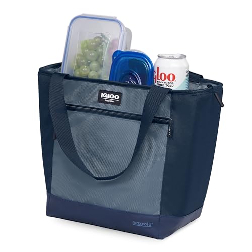 Igloo MaxCold Soft Coolers, Insulated Soft Sided Cooler Bag, Foldable Reusable & Leak Proof Food Grocery Bag, Portable Travel Cooler
