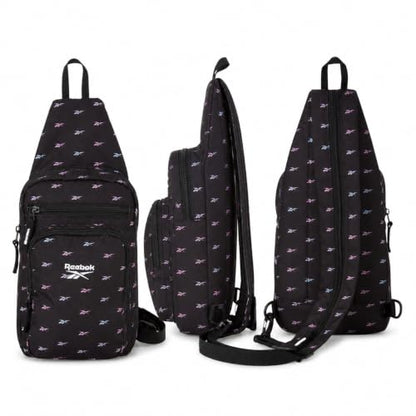 Reebok Unisex Crossbody Bag - Convertible Compact Durable Cross Body Bag for Women and Men - Gym and Travel Essentials, Size One Size, Cosmos Black Ombre - color: Cosmos Black Ombre