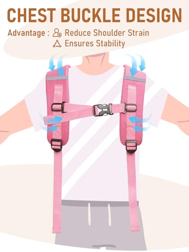 Clear Backpack Heavy Duty for Women Men Boys Girls, Large Clear Bookbag See Through Backpack for School College - color: 3#pink-3m Reflective Strips