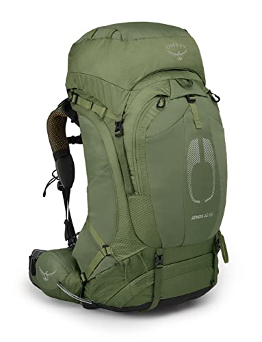 Osprey Atmos AG 65L Men's Backpacking Backpack, Mythical Green, L/XL - color: Mythical Green, size: Large-X-Large