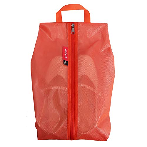 pack all Shoe Bag for Travel, Water-Resistant Shoe Pouch for Gym, Odor-Resistant Soccer Cleats Bag for Sport (Orange, 1-Pack) - color: Orange, style: 1 Pack