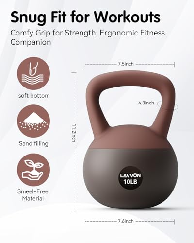 Soft Kettlebell - Cushioned Impact-Resistant Base and Anti-Slip, Kettle bell Anti-Slip Grip Weight for Home Workouts, Safe Strength Training Kettlebells Sets for Women & Men, With Non-slip Gloves - color: Black-Pink
