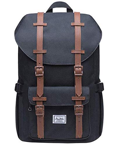KAUKKO Laptop Outdoor Backpack Traveling Daypack Hiking Rucksack Large Capacity Bag Fits 15.6"(5-7-Black[2PC]) - color: 7-black[2pc]