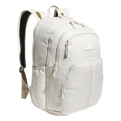 adidas Prime 7 Backpack for Laptop, School and Travel, 37L - color: Alumina Beige/White