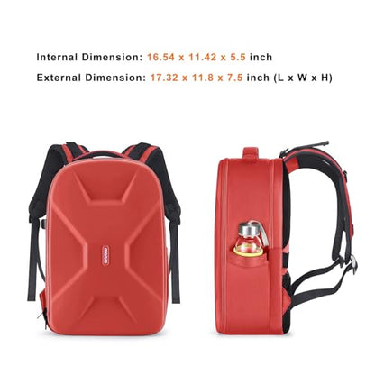 MOSISO Camera Backpack, DSLR/SLR/Mirrorless Photography Camera Bag 15-16 inch Waterproof Hardshell Case with Tripod Holder&Laptop Compartment Compatible with Canon/Nikon/Sony, Red - color: Red