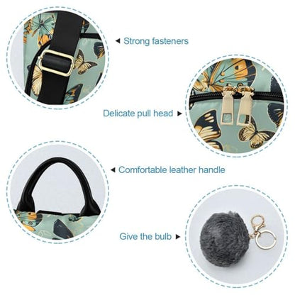 MNSRUU Women Backpack Purse Butterflies Colors Are Teal Backpack for Women Anti-theft Shoulder Bag Carry On Backpack Lightweight Rucksack Fashion Travel Ladies Bags - color: Butterflies A9216