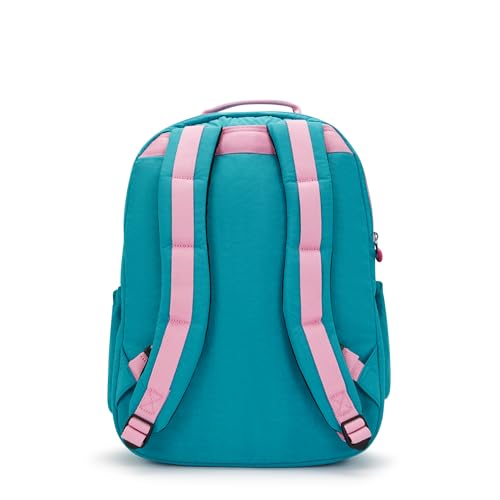 Kipling Women's Seoul Extra Large 17" Laptop Backpack, Durable, Roomy with Padded Shoulder Straps, Built-In Protective Sleeve - color: Striking Blue, size: 13.5''L x 17.75''H x 9''D