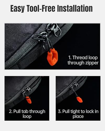 Y-SHP MATRIX Zipper Pulls 6-Pack TPU Polyester Replacement EDC Red - color: Red