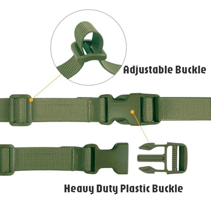 XTACER Backpack Accessory Strap Luggage Straps Cover Strap Sleeping Bag Strap with Buckle (Green - Release Buckle Straps (4-Pack)) - color: GREEN, size: 78 Inches