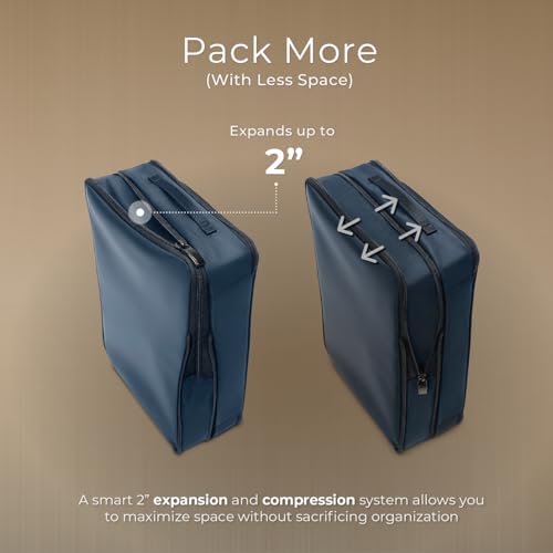 Briggs & Riley Travel Essentials Check In Compression Packing Cube Set - color: Navy, size: Checked