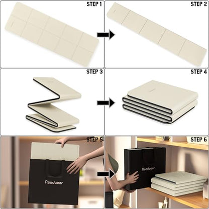 Readaeer Foldable Yoga Mat for Travel Folding Yoga Mat 6mm Thick with Carrying Bag, Non-Slip TPE Exercise Pilates Mat for 72" L x 24" W x 0.24 Inch - color: Beige