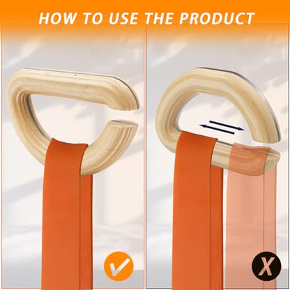 Lights Mountain Wooden Resistance Bands Handles Versatile Exercise Handles with Anti-Slip Grip Tapes for Elastic Band Workouts Home Gym Strength Training and Full-Body Workouts - color: handles with embedded metal plates