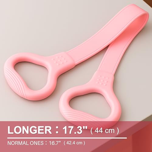 LEZER Figure 8 Resistance Band, Fitness Elastic Rope, Execrise Workout for Arm, Back, Chest and Shoulder, Yoga, Pilates, Stretching, Physical Therapy Equipment - style: Pink；20 lbs