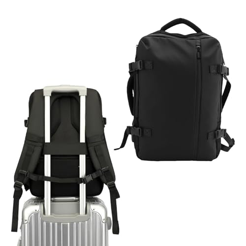 Expandable Travel Backpack, USB Charging Port Water Proof Large Capacity Carry on Backpack with Multiple Pockets Dry Wet Separation, for Outdoor Business Trip 22L 39L 55L