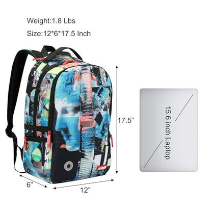 Graffiti Backpack, Designer Laptop Backpack for 15.6 Inch Work,Water Resistant Backpack Computer Bag,PixelPack‌ - color: Pixelpack‌