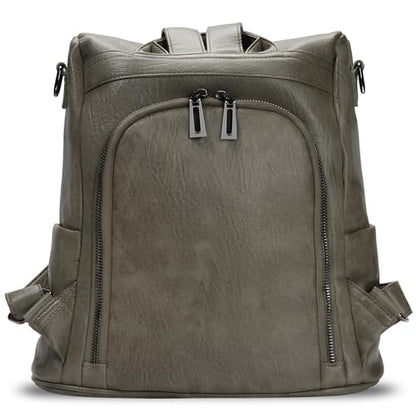 molshine Backpack,Fashion Casual Travel PU Leather Daypack Bag Shoulder Rucksack Handbags for Women HB041 - color: Green