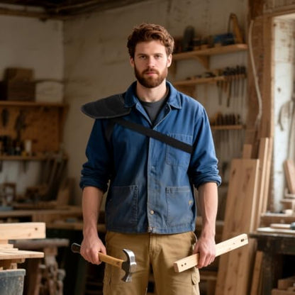 PATKAW 1 Pc Shoulder Pad for Bag Strap Heavy Duty Canvas Felt Cushion Ergonomic Protective Carrying Accessory for Construction Site Warehouses Garden Wood Steel Pipe Load Support Black