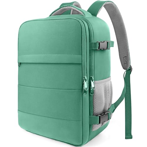 HOTOR Travel Backpack - Flight Approved Travel Bag for Men and Women, Carry on Luggage for 15.6" Laptop and Travel Essentials for Work, Business, Weekender, College 11.8"x7.9"x17.3" (Dark Green) - color: Dark Green, size: Medium
