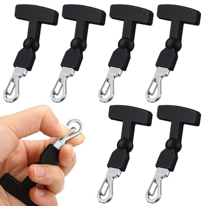 Suncalla 6pcs T-Latch Zipper Pulls Heavy Duty Zipper Pulls Clippable Replacement Zippers Pull for Backpack Luggage Freezer Bag Sports Equipment