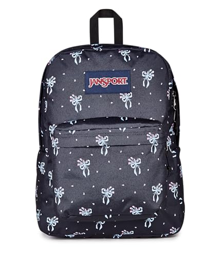 JanSport SuperBreak One Backpack - Durable, Lightweight Bag with 1 Main Compartment, Front Utility Pocket with Built-in Organizer, Premium Backpack, Pastel Petals - color: Pastel Petals Black/Blue/Pink/Green