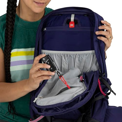 Osprey Tempest 11L Women's Lightweight Hiking Backpack - Small Daypack for Travel & Camping, Deep Fig/Hotspot Pink - color: Deep Fig/Hotspot Pink, size: 11L - Standard Fit