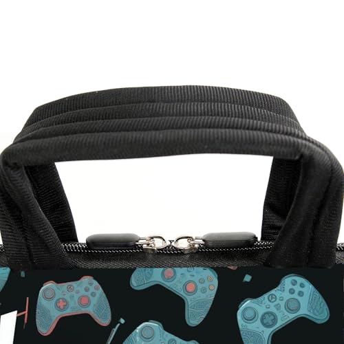 AMARY 17" Laptop Shoulder Bag Carrying Case Adjustable shoulder straps, comfortable handle, front pocket for storing mouse (Game-1) - color: Game-1