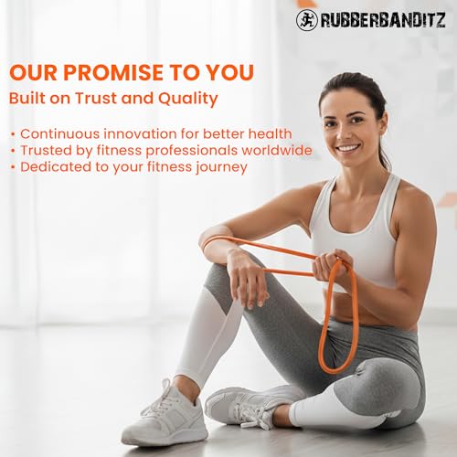 Rubberbanditz Pull Up Assist Resistance Bands Heavy Duty Loop Exercise Workout Bands for Powerlifting, Mobility, and Stretching - color: Purple