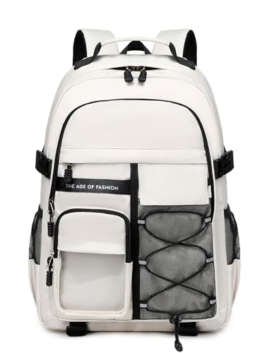 Laptop Backpack For Teen Boys Girls Durable Bookbag Middle High School Bag Women Men Waterproof Travel Daypack (2grey) - color: Grey