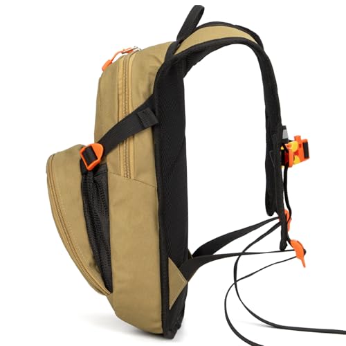 Kids Hydration Backpack, Water Hiking Backpack for Boys or Girls with 1.5L Reservoir Bladder - color: Brown