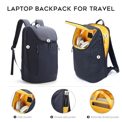 BANGE Commute backpack can hold 15.6 inch laptop,Flight approved carry on backpack for men and woman - color: Blue