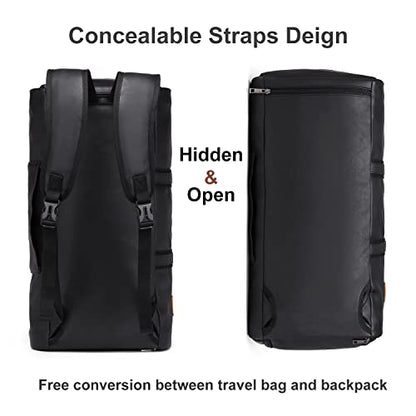seyfocnia Convertible Travel Garment Bag,Carry on Garment Duffel Bag for Men Women - 2 in 1 Hanging Suitcase Suit Business Travel Bag - color: A1-Black