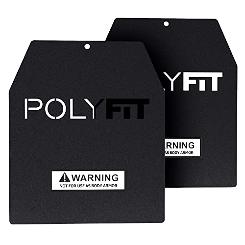 POLYFIT Weight Vest Plates - Weighted Plates for Strength Training Weight Vests - 4lb, 6lb, 9lb, 14lb, 19lb Pairs - color: 9 LB (Black) Pair