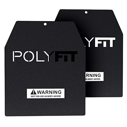 POLYFIT Weight Vest Plates - Weighted Plates for Strength Training Weight Vests - 4lb, 6lb, 9lb, 14lb, 19lb Pairs - color: 9 LB (Black) Pair