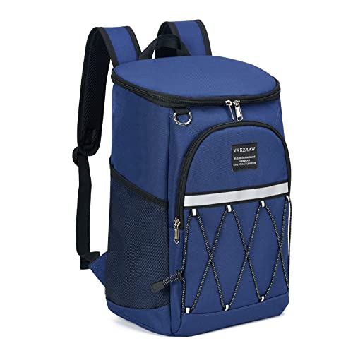 Backpack Cooler Backpack 26 Cans Insulated Leak Proof for Women Men Beach Camping Picnic Fishing Hiking Lunch Backpack Waterproof Cooler - color: Blue, size: Medium