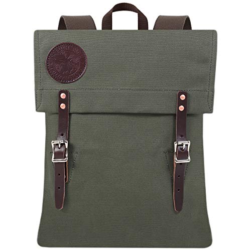Duluth Pack Scout Pack – Compact Canvas Backpack for Hiking, Travel & Daily Use – Made in USA (Olive Drab) - color: Olive Drab
