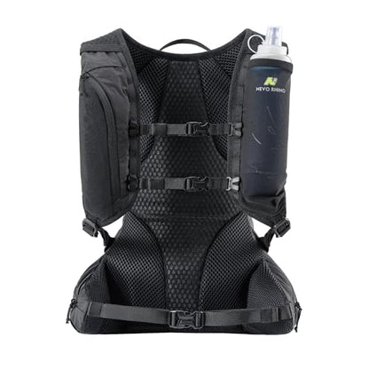 N NEVO RHINO 17L Hydration Backpack with 500ml/17oz Soft Flask for Men & Women, Lightweight Hiking Backpack, Water Backpack for Hiking, Camping, Traveling - color: Black