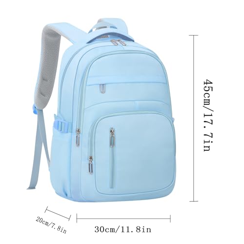 KBTYE Cute School Backpack for Women Men Casual Travel Laptop Backpack Aesthetic Lightweight College Bookbags for Kids(Blue) - color: Blue
