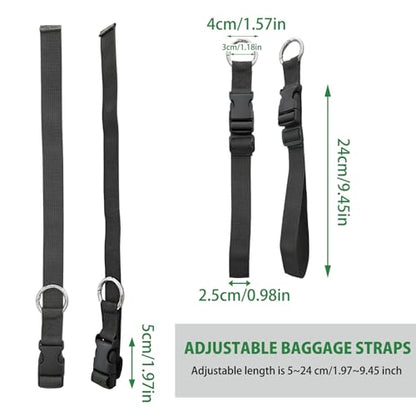 3 Pcs Jacket Holder Luggage Strap Jacket Gripper Add a Bag Luggage Strap Handbag Clip Use to Carry Make Your Hands Free - Black - color: Black 24cm