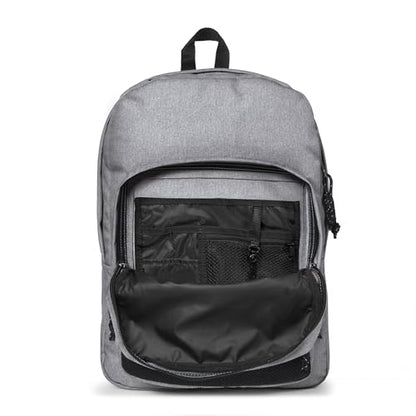 EASTPAK Pinnacle – 38L Everyday Backpack with Dual Compartments, Organizer Front Pocket, Quilted Back Panel & Shaped Shoulder Straps, Sunday Grey - color: Sunday Grey