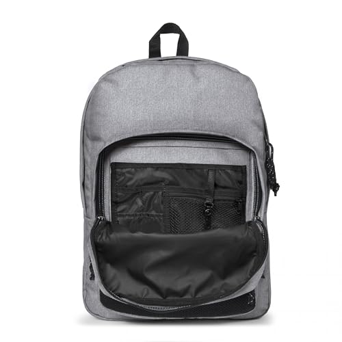 EASTPAK Pinnacle – 38L Everyday Backpack with Dual Compartments, Organizer Front Pocket, Quilted Back Panel & Shaped Shoulder Straps, Sunday Grey - color: Sunday Grey