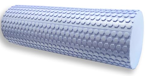 EVA Massage Roller, Recovery Foam Roller, Medium Density Light Blue Trigger Point Massage Roller for Deep Tissue Excercise, Physical Therapy, Muscle Restoration, 12" X 4" Round - color: Blue